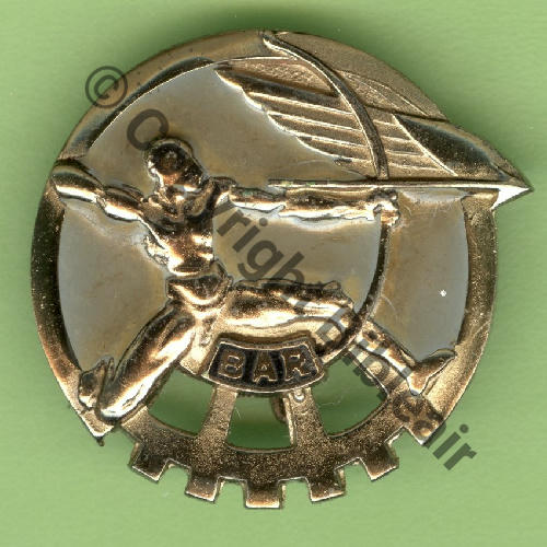 A0521 BAR.721 ROCHEFORT BAR BLEU  DrP+Past Guilloche gros ondule Embouti  homme lisse coin sup dore Src.Y.GENTY 